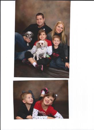 Son Bob, Grand Daughter Danika, Grandson Cody, Daughter In Law Kim and Shiloh and Panda