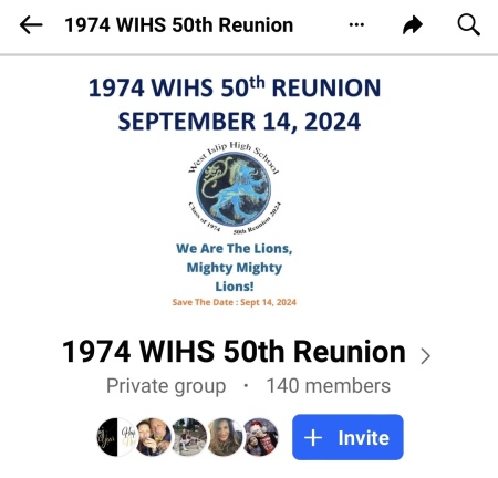 50th reunion West Islip High School  Class of 1974