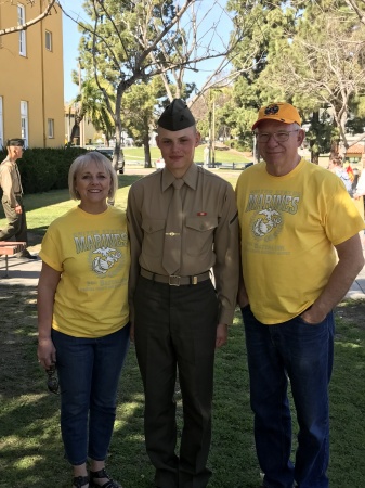 Grandson Josh at Marine Corps graduation 2017