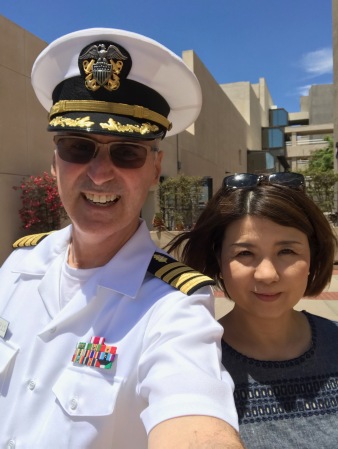 my last day in the Navy with my wife Yumiko