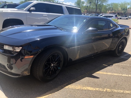 My muscle car 6 speed 2014 black Camaro 