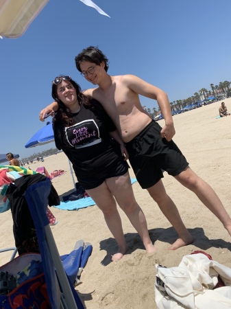 Lilly and JD at Huntington Beach this summer 