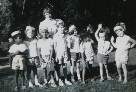 Summer camp in the  middle 1960s. Mrs kuhn is the teacher in the back.