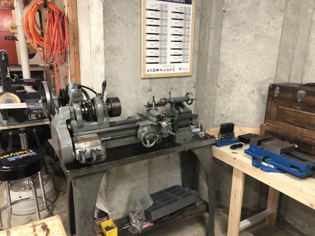 Added a lathe to home workshop