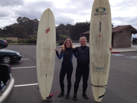 My best surfing buddy, Jamie