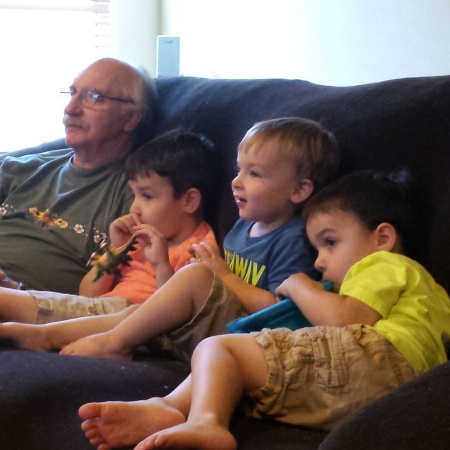 TV time with the grandkids 