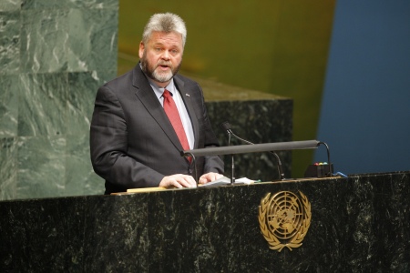 Addressing the UN General Assembly