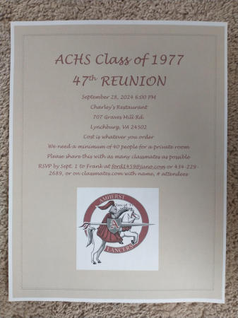 Amherst County High School Reunion
