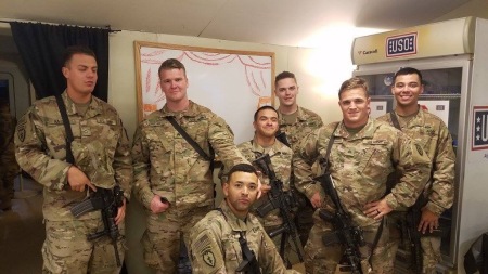 Chad with his unit in Afghanistan 