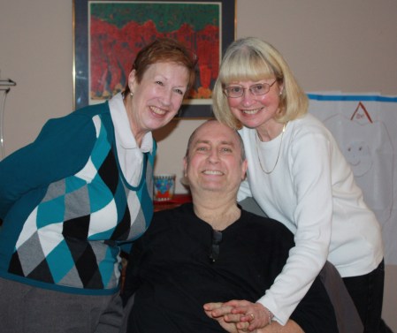 Linda Bishop Pommer, Steve Bishop, and me.