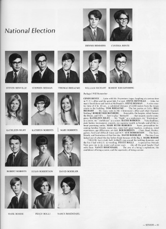 Bruce Christianson's album, 1969 MVHS Yearbook