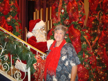 Angie on the Branson Belle Showboat in Branson, Missouri, decorated in Christmas dress 2012... They start decorating for Christmas in Branson at the end of October and start their Christmas shows the first week in November. 
