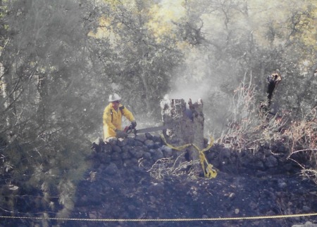 Cutting at the Doe Mill fire