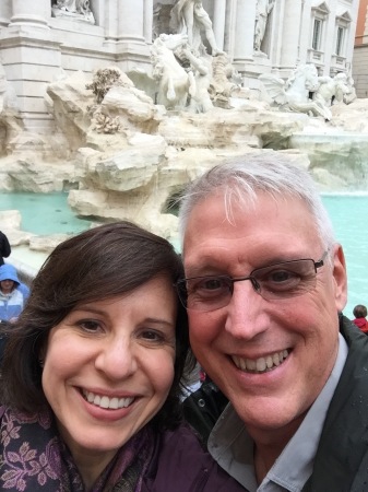 Diane & I @ Trevi Fountain, Rome. Italy