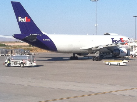 FedEx Airbus A300 at El Paso cargo ramp