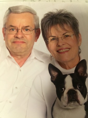 Joe and Carol Burek with Bogart. About 2007