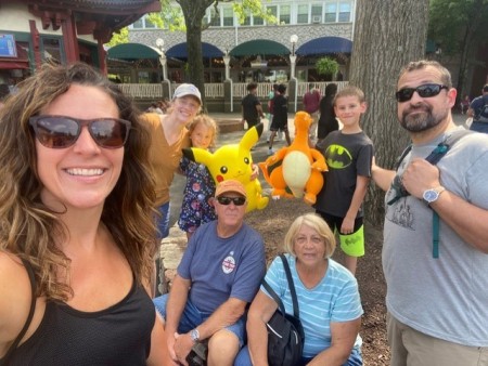 Family at Kennywood in 2022