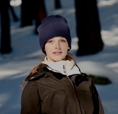 My daughter Aurora - Snow on Mt. Lemmon Tucson