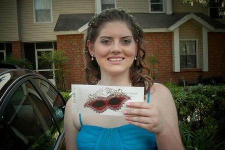 Holding Prom ticket 2012