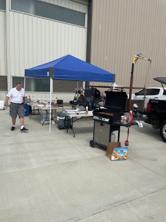 Putting on the barbecue at the Sheriffs depart