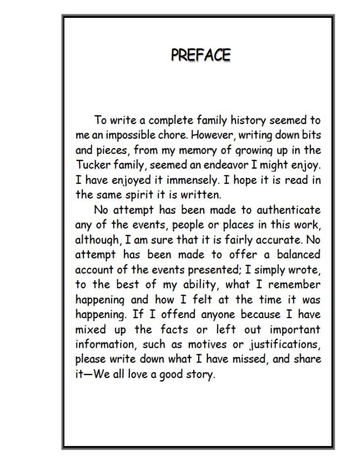 Memoir - Preface