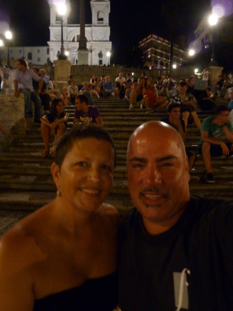 The Spanish Steps at night...