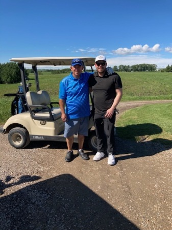 My son Joey and I golfing on Fathers Day