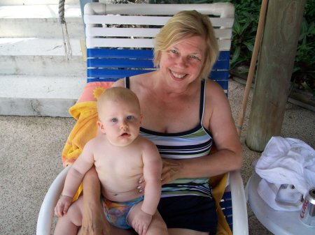 James and Deb at the pool, one of many days