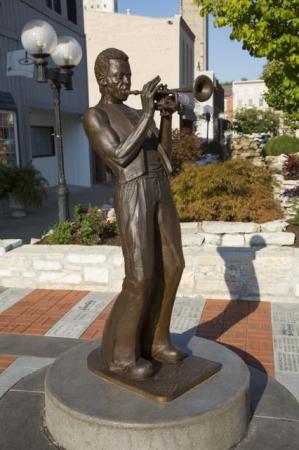 Miles Davis memorial statue
