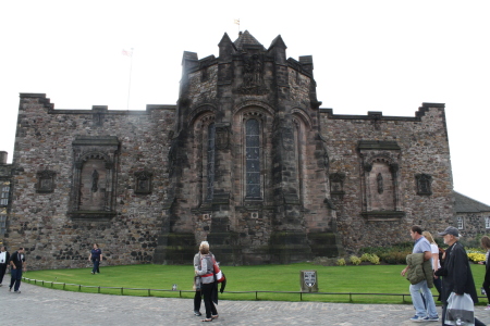 Inside Edinburgh Castle walls