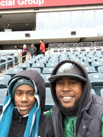 My son and I first Eagles 🦅 Game!!!