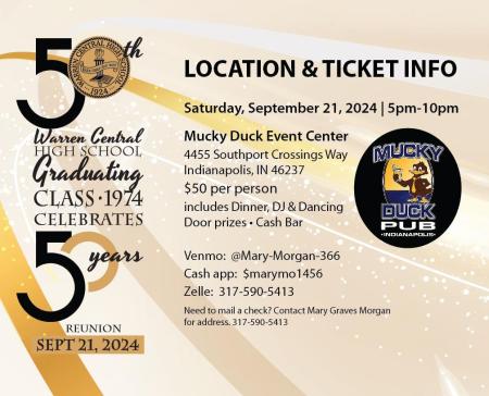 50th Class Reunion info