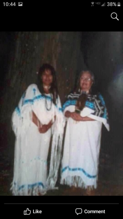 Mom and myself in our Native Regalia 