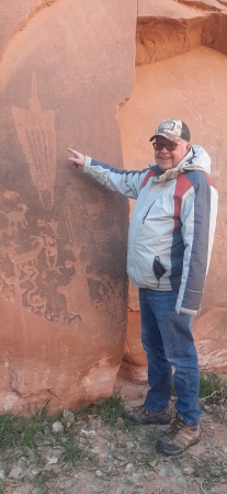 petroglyphs near Colorado river outside of Moa