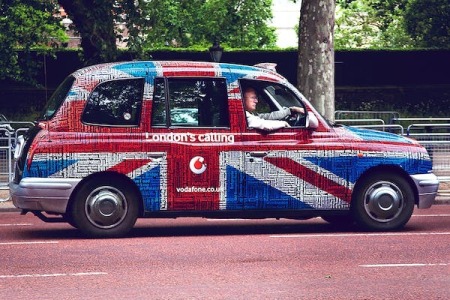 London UK flag cab...