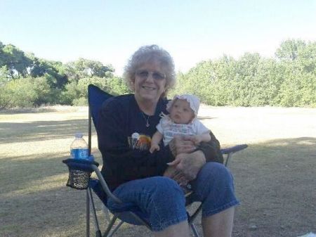 Linda with great-granddaughter Abbi 3 mo