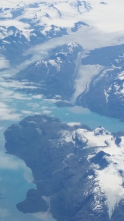 Glaciers flying over Alaska  my 2nd home 