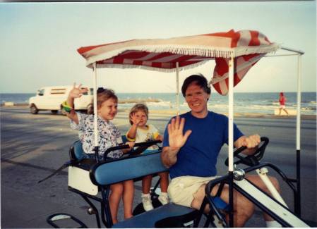 Galveston seawall with Heather and Holly...