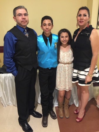 Quinceañera with family Feb, 2016