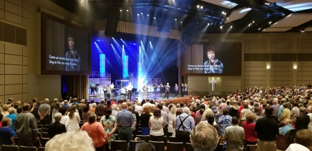 Wife Sylvia on Sagemont Church Praise Team