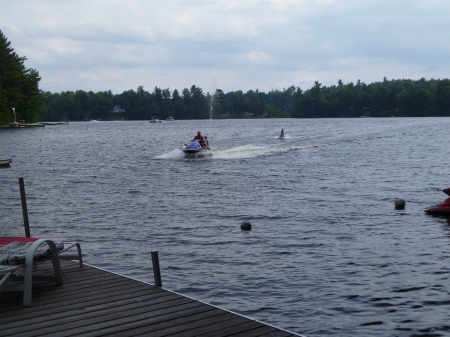 JACOB RIDING THE WATERBOARD