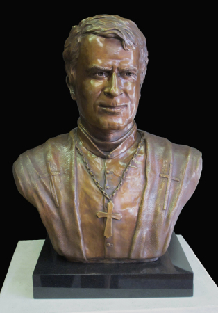 French Bishop Claude Marie Dubuis bronze bust