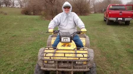 4 wheelin' in the pasture