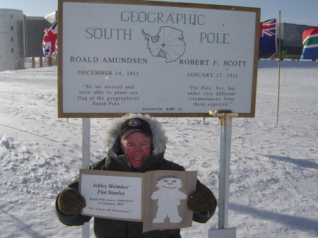 Me, with Flat Stanley, at the South Pole