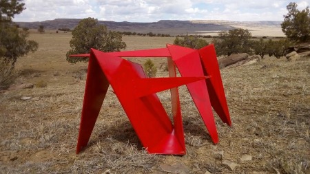 "Red Origami" Sculpture. 20x28x20. 2021. 