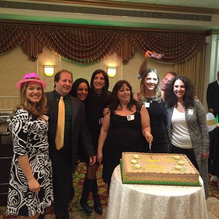 cake cutting with the reunion committe