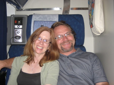 with  wife Pamela,  heading to California 2012