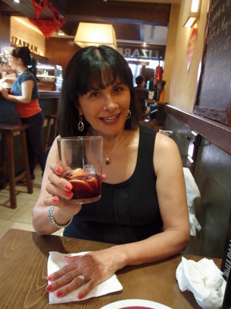 Enjoying the wine in Barcelona!
