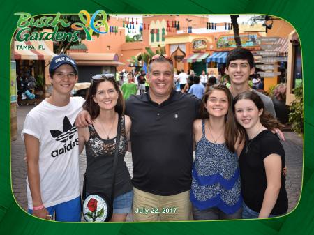 Family at Busch Gardens, Tampa