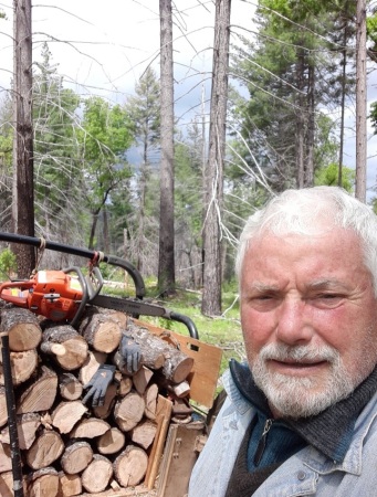 Cutting firewood May 8th 2023.